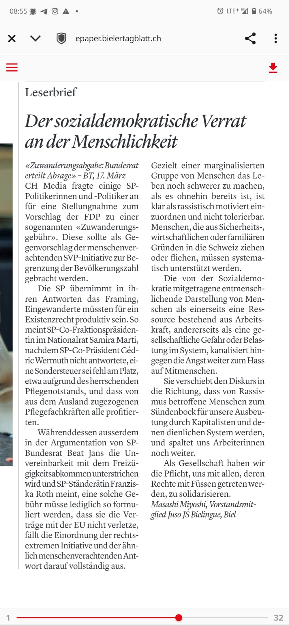 Der sozialdemokratische Verrat an der Menschlichkeit
